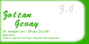 zoltan gevay business card