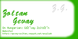 zoltan gevay business card